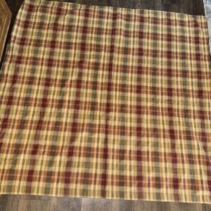 Park Designs Curtain Panel Single 66" Wide By 62" Long Tan Maroon Green